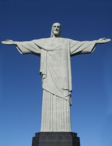 Kristus statuen på toppen af Corcovado bjerget i Brasilien.